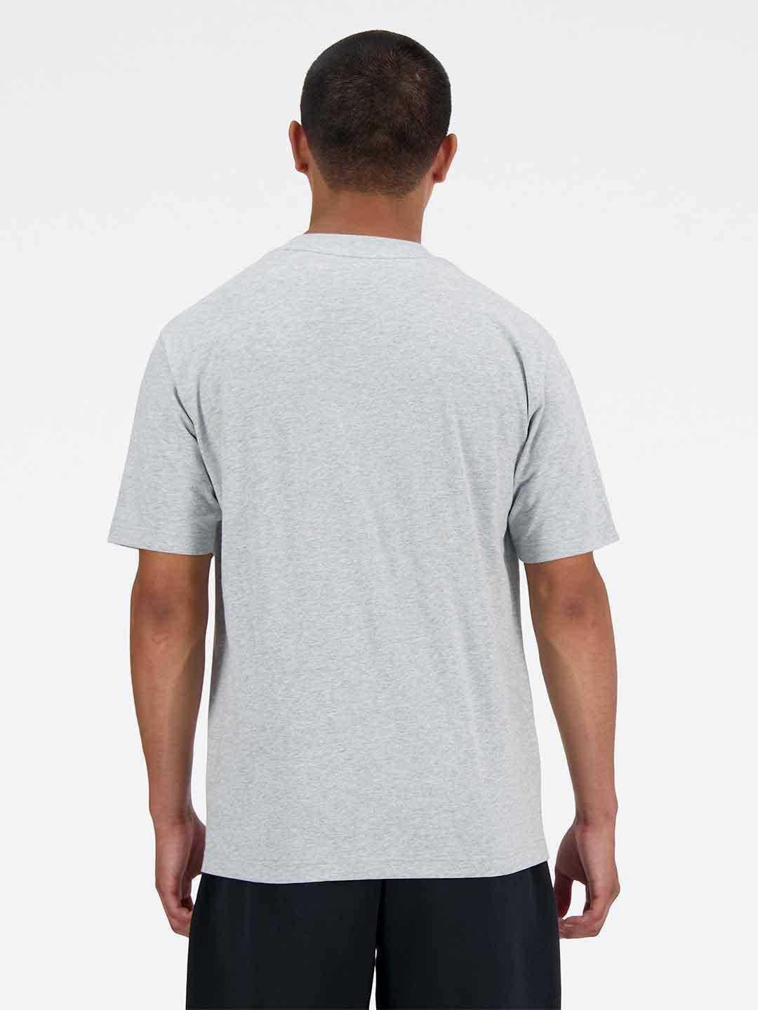 New Balance t-shirt grigio con logo bianco MT41509AG GRIGIO NEW BALANCE