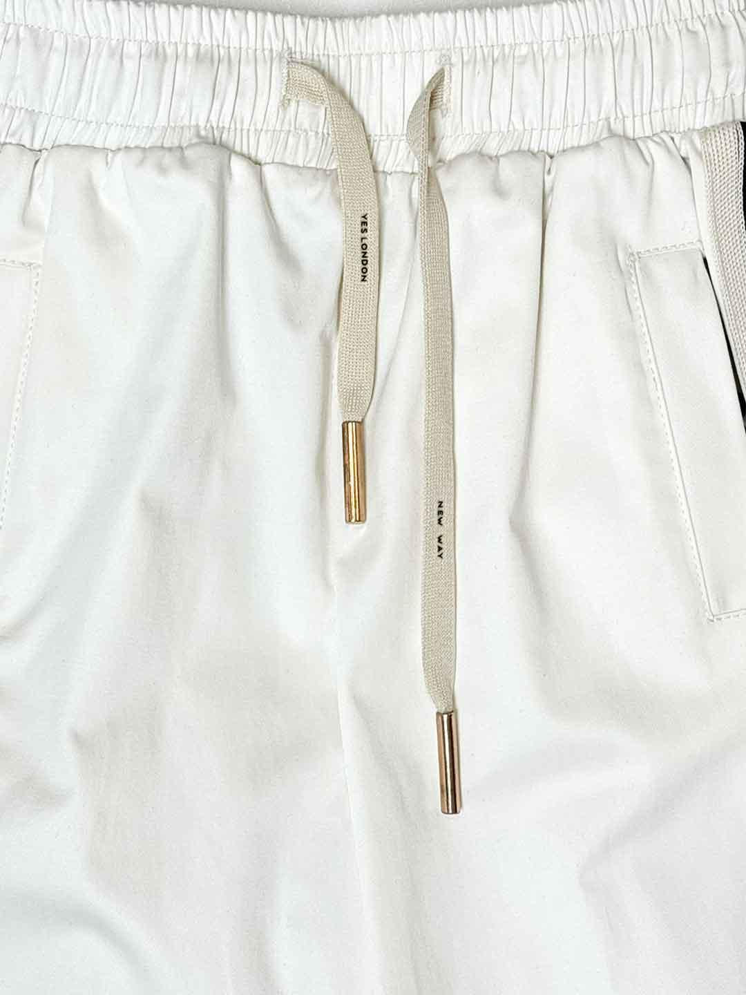 Yes London pantaloni kids panna con bande nere JR3081 PANNA YES LONDON