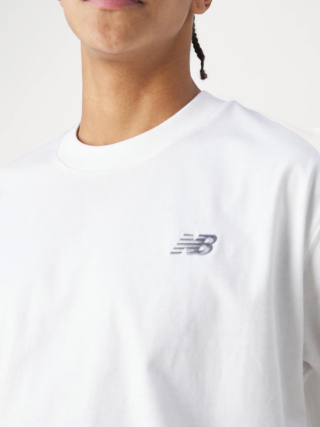 New Balance t-shirt bianco con logo MT41509WT BIANCO NEW BALANCE