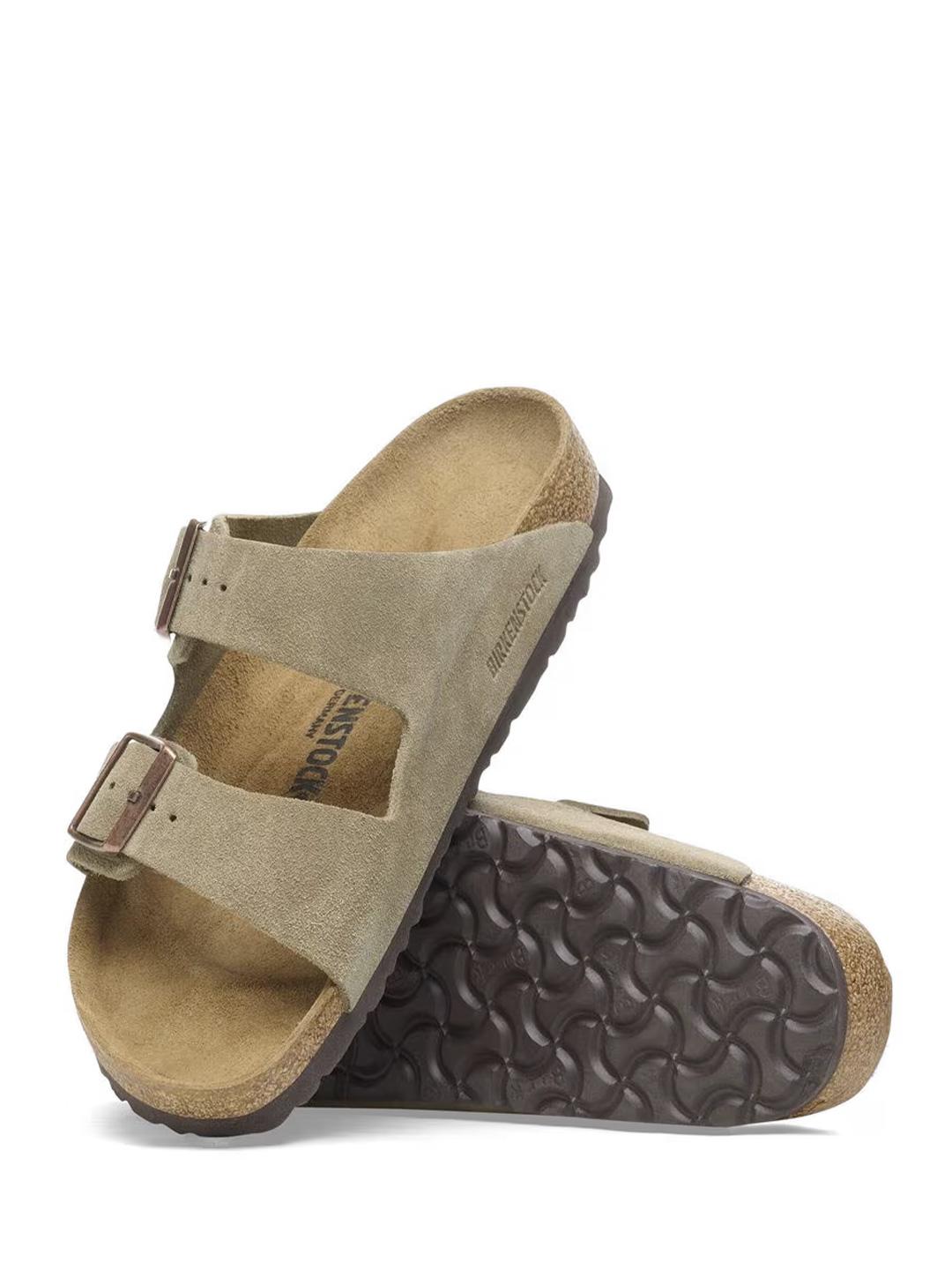 Birkenstock Arizona Bs sandali beige in nabuk<BR/> 0051463 BEIGE BIRKENSTOCK
