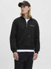 Jack & Jones felpa nero in pile con zip