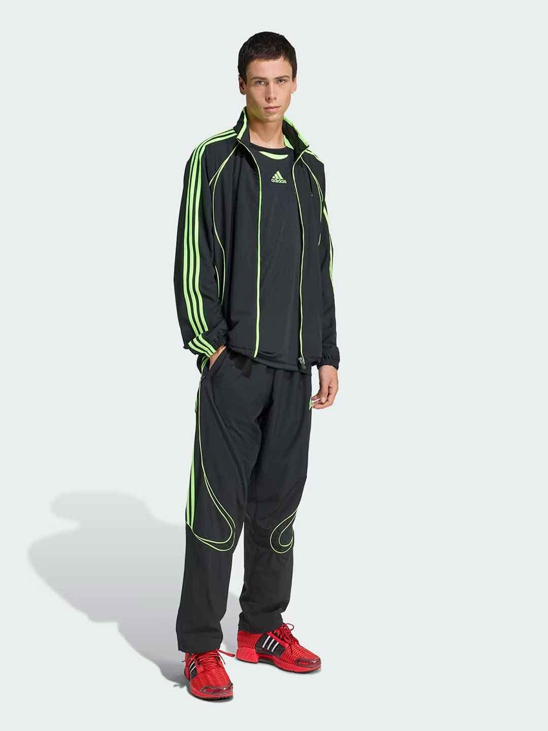 Adidas Teamgeist t-shirt nero e verde JW5872 NERO ADIDAS