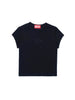 Diesel Tangie t-shirt nero con logo forato