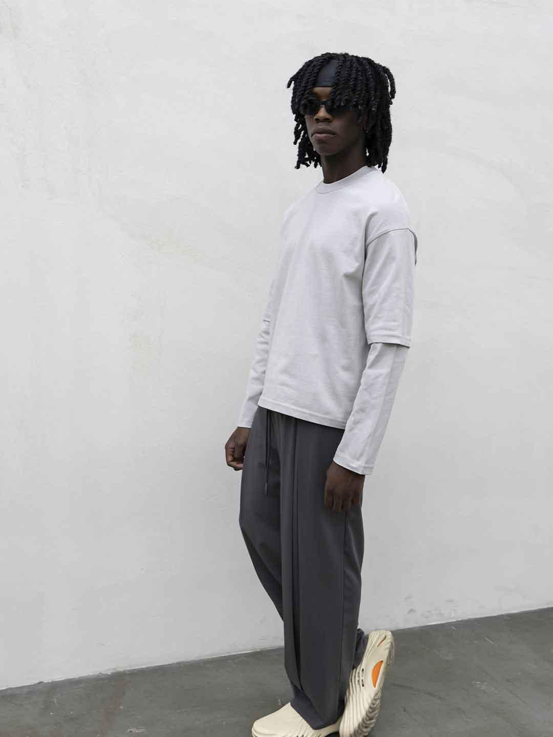 Present Day t-shirt grigio manica lunga PRS046 GRIGIO PRESENT DAY