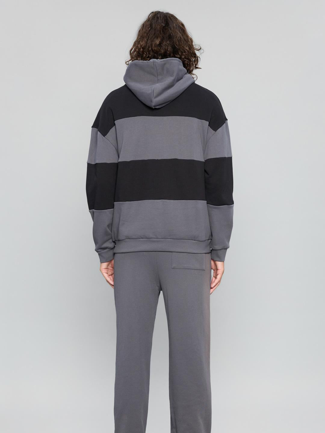 Numero 00 Friendly College Hoodie felpa grigio a righe 23021 GRIGIO NUMERO 00