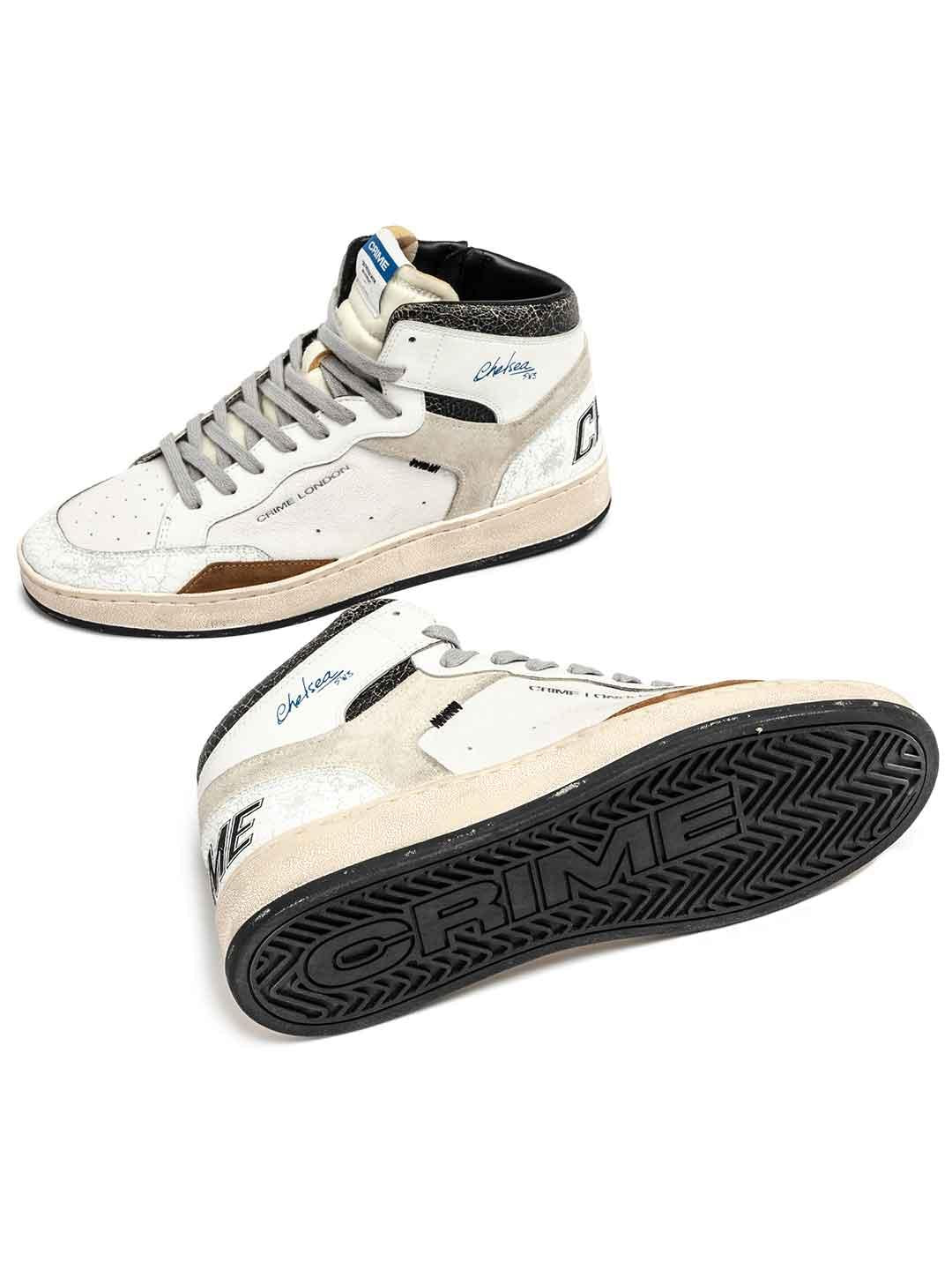 Crime Chelsea Mid sneakers bianco 11230 BIANCO CRIME