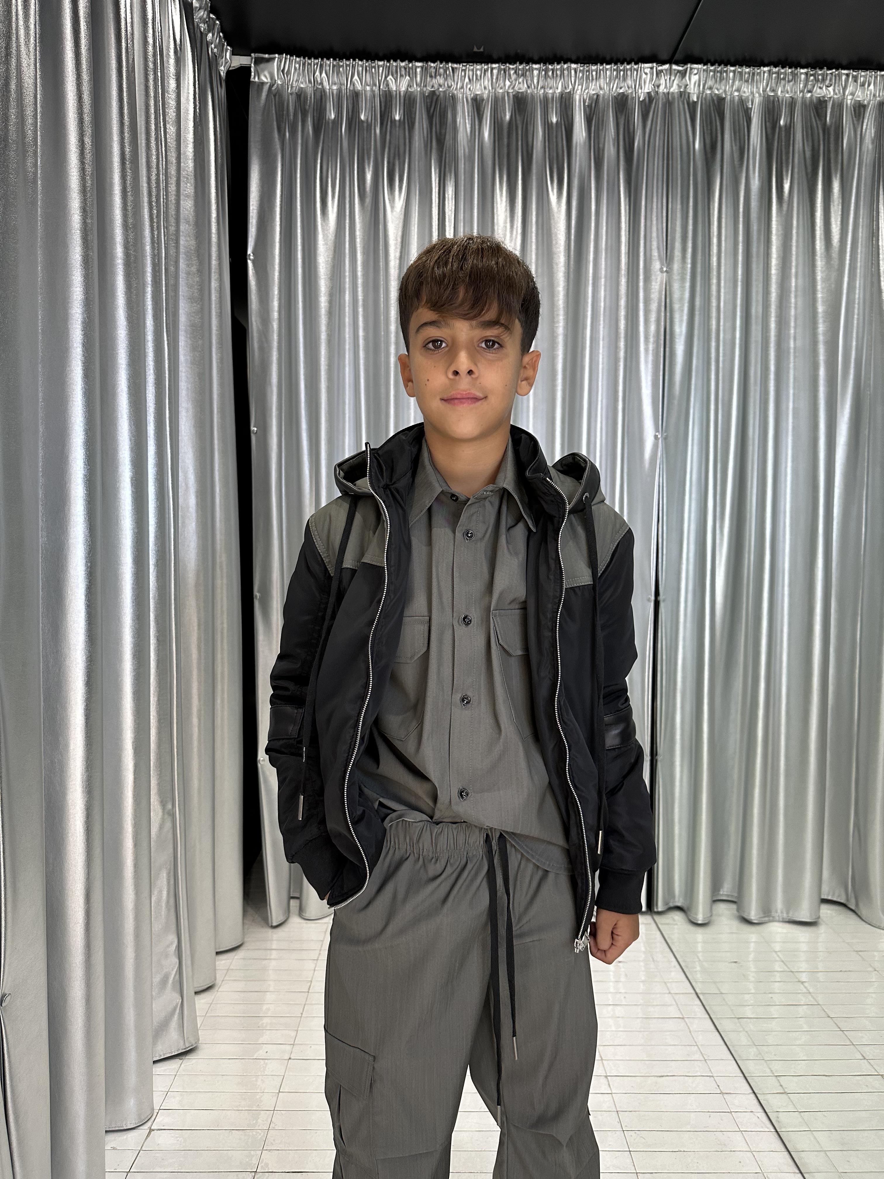 Yes London giubbino kids nero con cappuccio JR0039 NERO YES LONDON