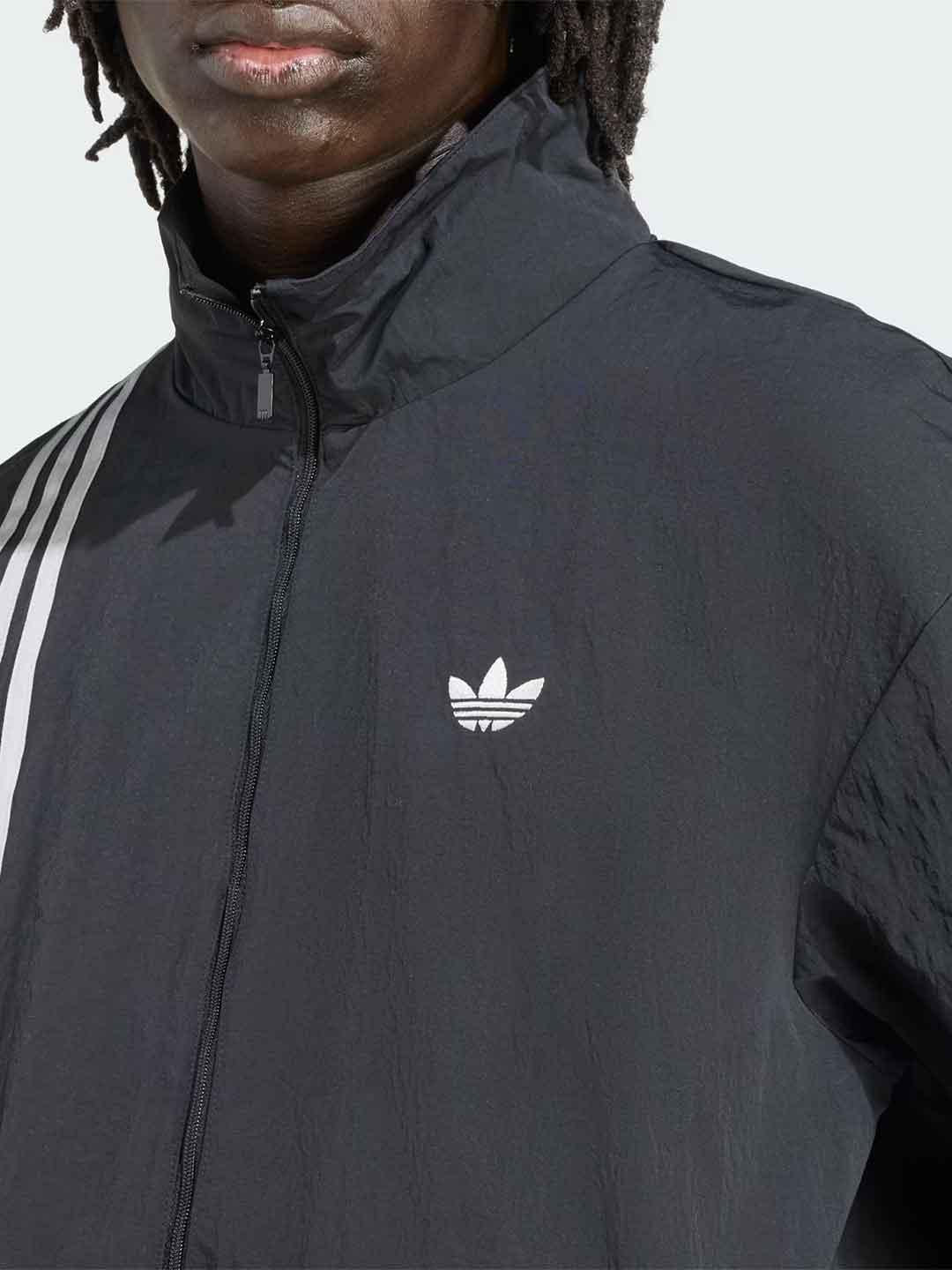 Adidas felpa nero con bande JV9882 NERO ADIDAS