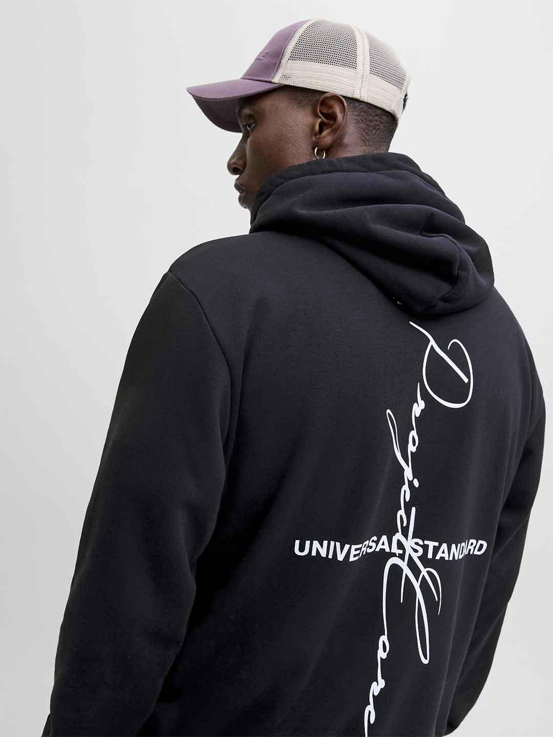 Jack & Jones felpe nero con cappuccio 12282973 NERO JACK & JONES