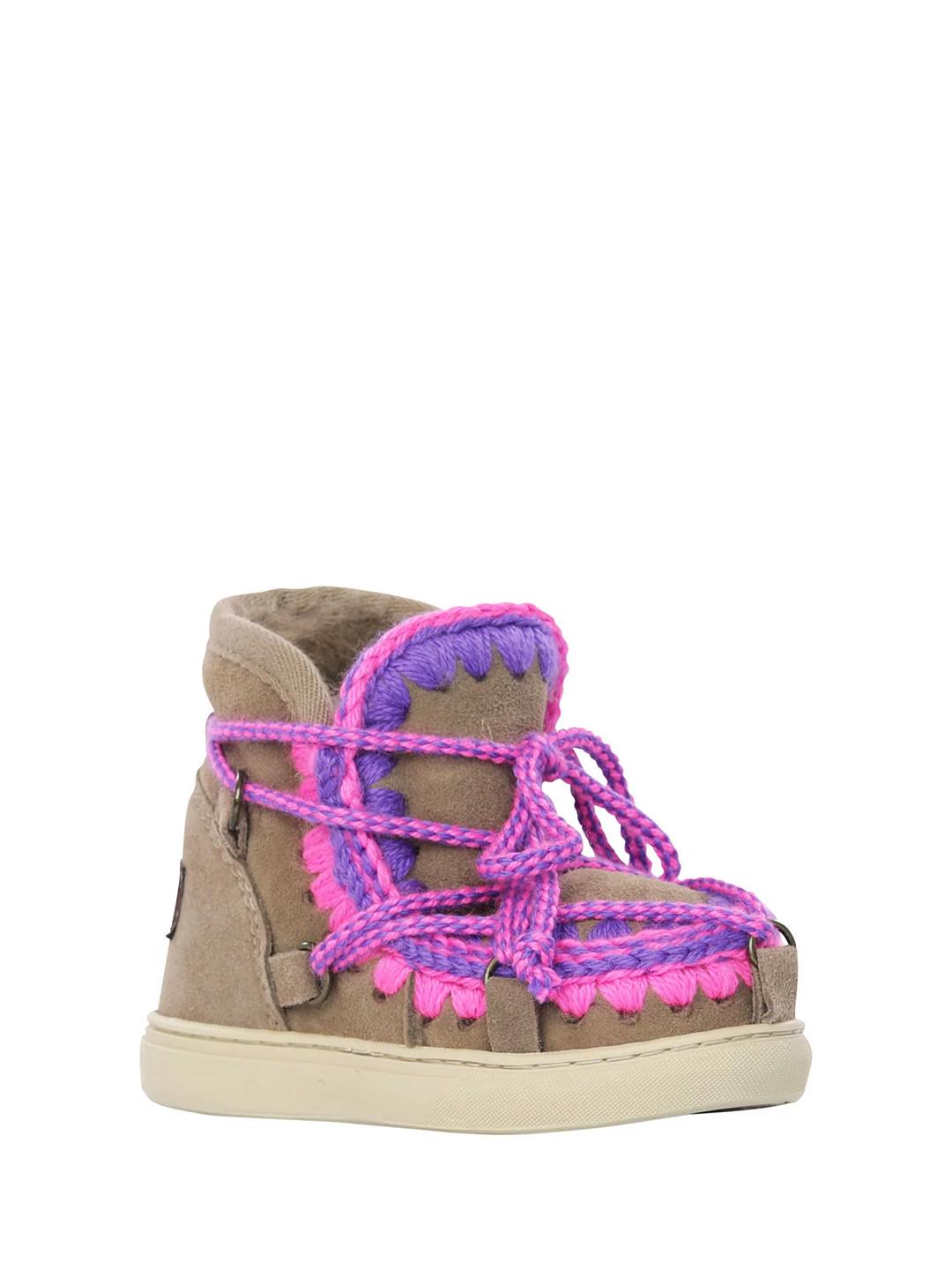 Mou Eskimo Sneaker kid stivali kids fango con lacci FK111020A FANGO MOU