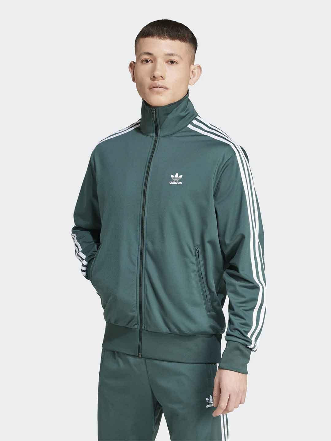 Adidas felpa verde con zip IY9892 VERDE ADIDAS