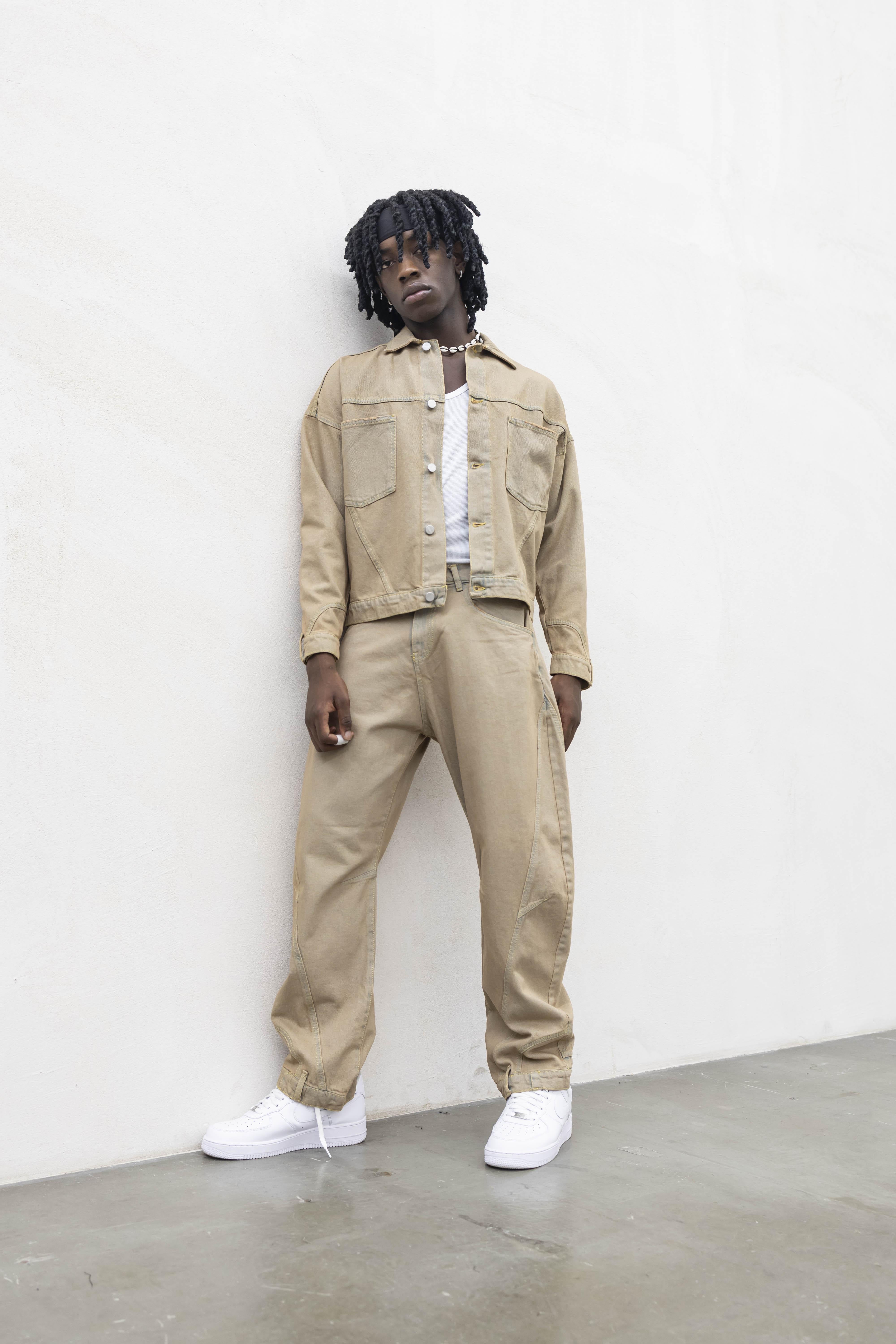 Present Day coordinato beige in denim PRS013 BEIGE PRESENT DAY