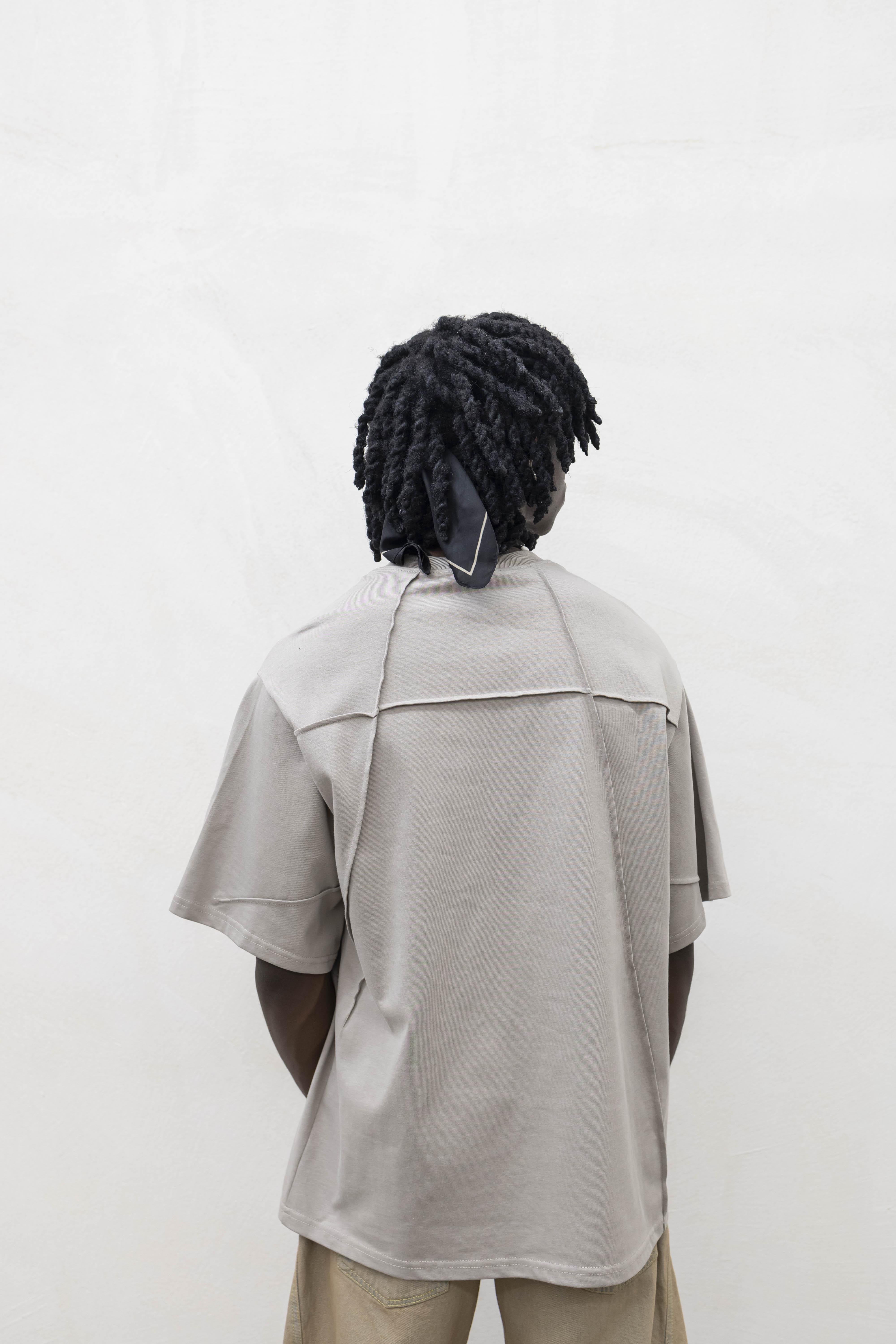 Present Day t-shirt beige con cuciture PRS008 BEIGE PRESENT DAY