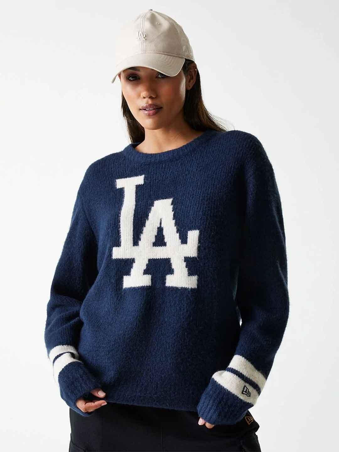 New Era maglione blu con logo bianco 60684329 BLU NEW ERA