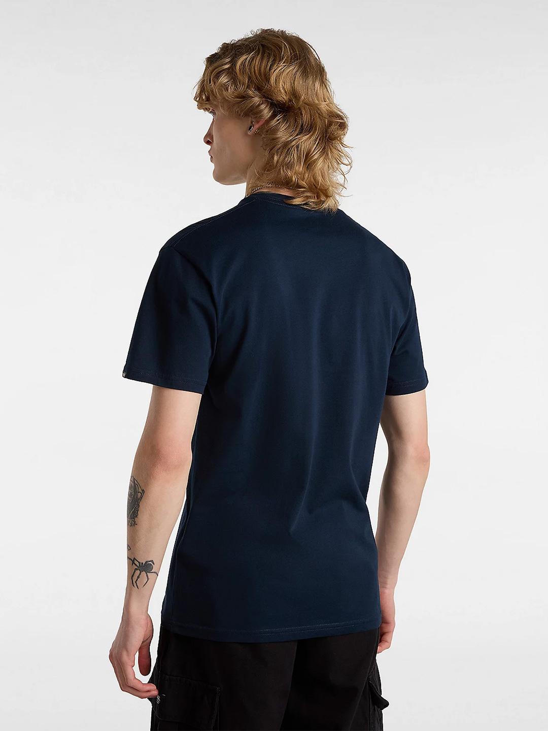 Vans Left Chest t-shirt blu con logo bianco VN0A3CZENAV1 BLU VANS