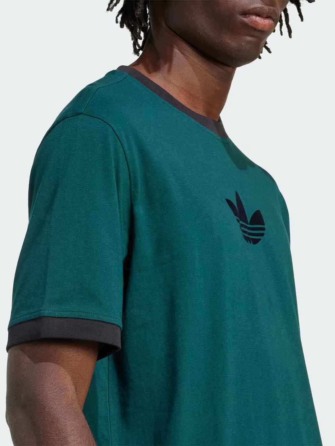 Adidas t-shirt verde con logo nero JX1513 VERDE ADIDAS
