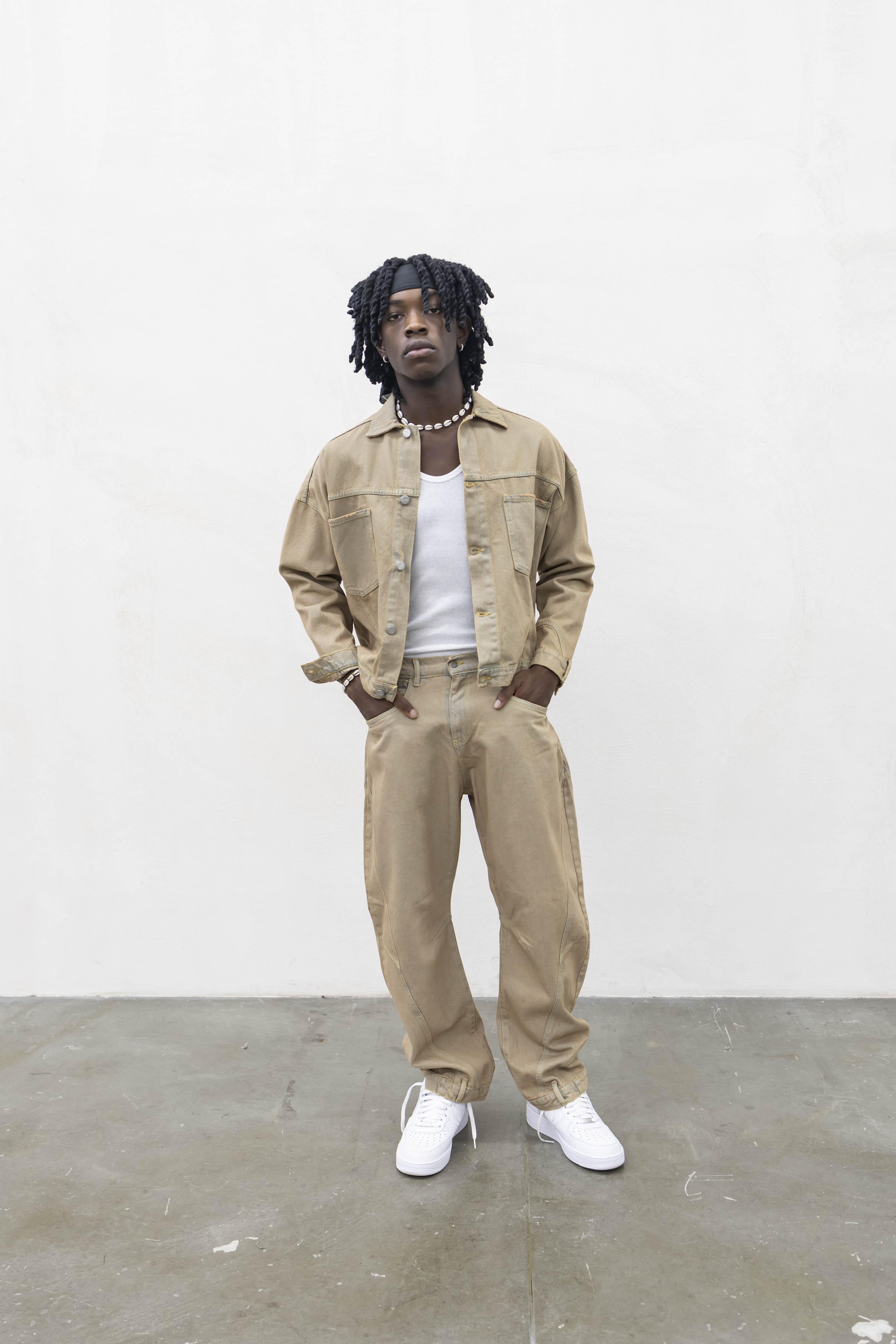 Present Day coordinato beige in denim PRS013 BEIGE PRESENT DAY