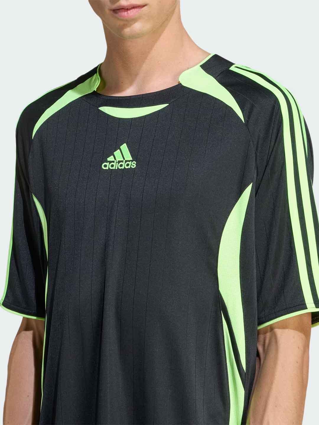 Adidas Teamgeist t-shirt nero e verde JW5872 NERO ADIDAS