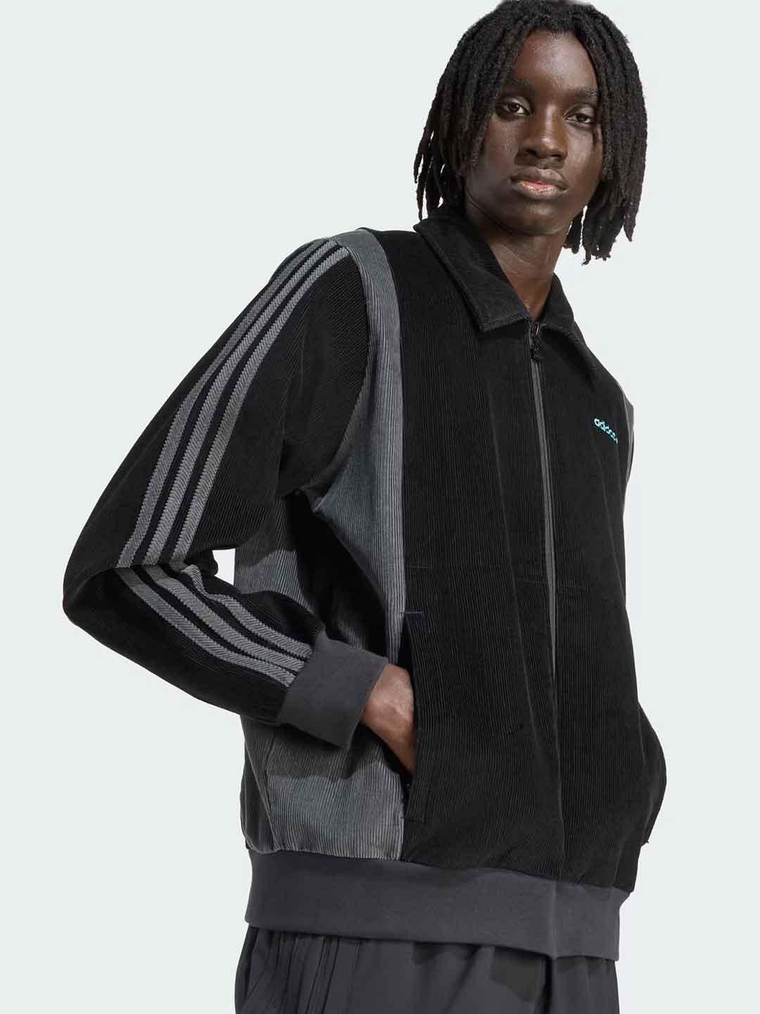 Adidas giubbino nero a coste JX3085 NERO ADIDAS