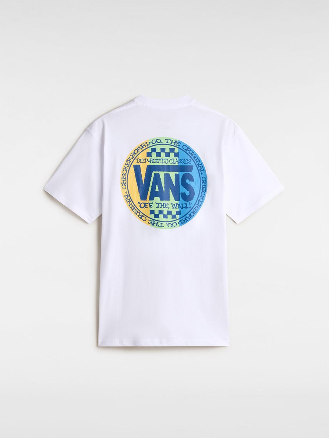Vans t-shirt bianco con logo multicolor VN000M6RWHT BIANCO VANS