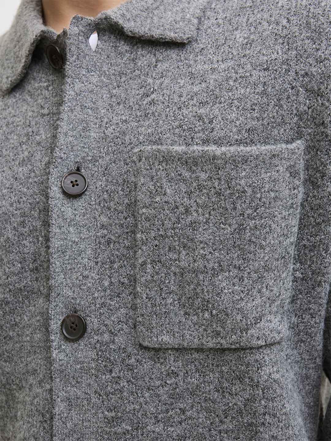 Jack & Jones cardigan grigio con taschino 12284704 GRIGIO JACK & JONES