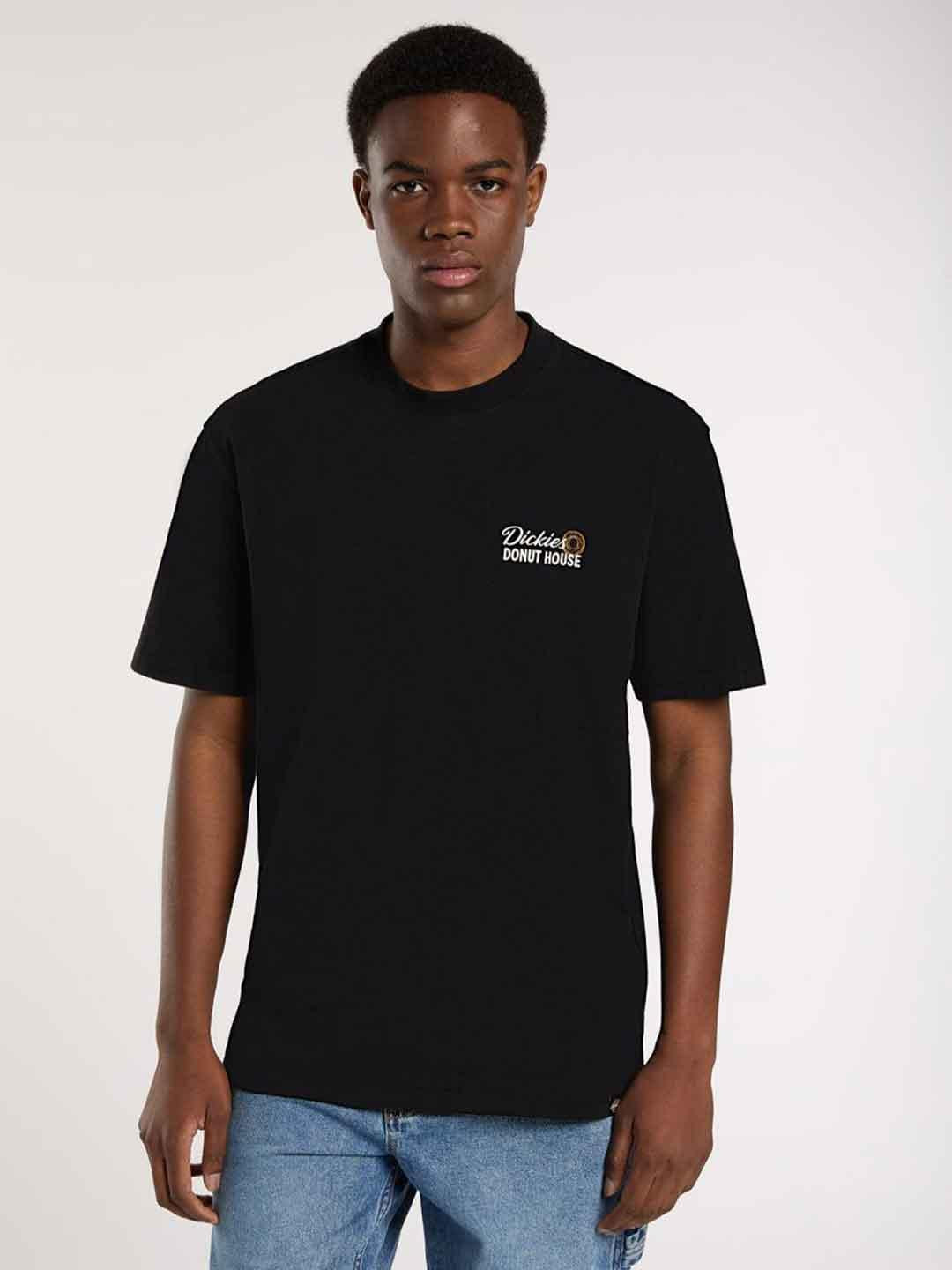 Dickies Donut House t-shirt nero con stampa retro DK0A87QNBLK1 NERO DICKIES