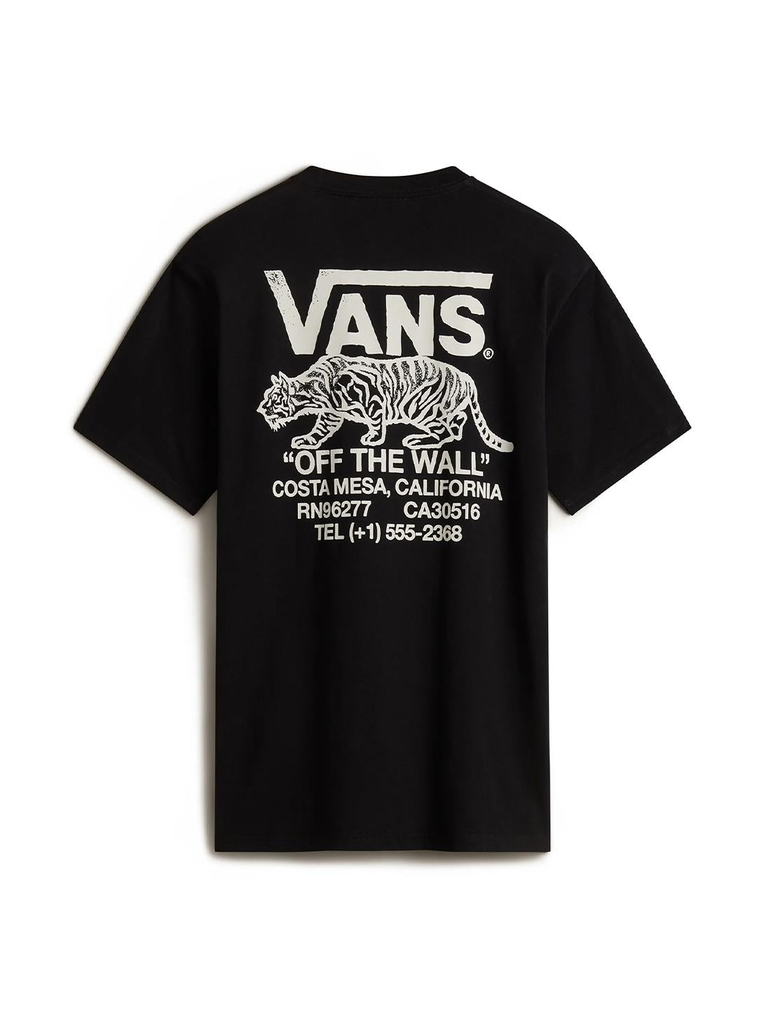 Vans t-shirt nero con stampa tigre VN000M3YBLK1 NERO VANS