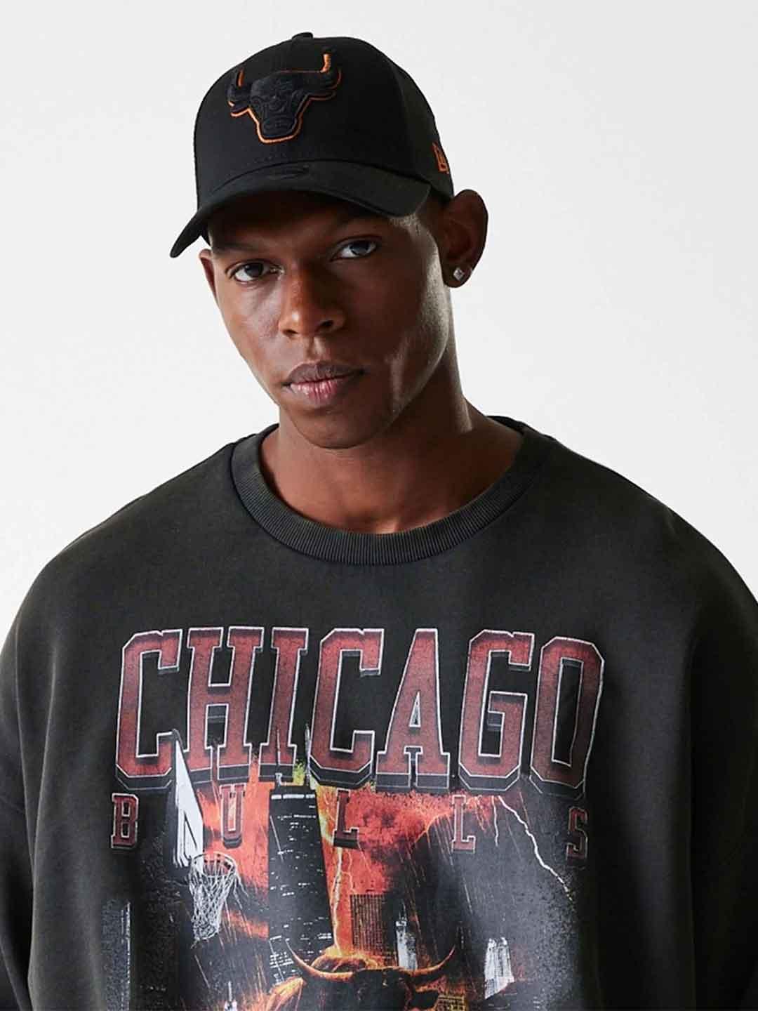 New Era felpa grigio Chicago Bulls 60684351 GRIGIO NEW ERA