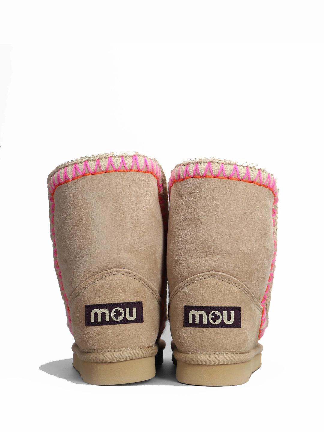 Mou Eskimo Kid Overstitching stivali kids beigE FK101041AJ BEIGE MOU