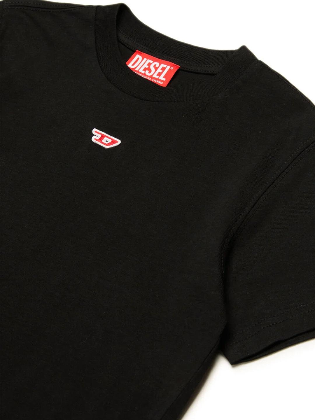 Diesel Tdiegord t-shirt nero con logo mini J02237 0GRAI NERO DIESEL