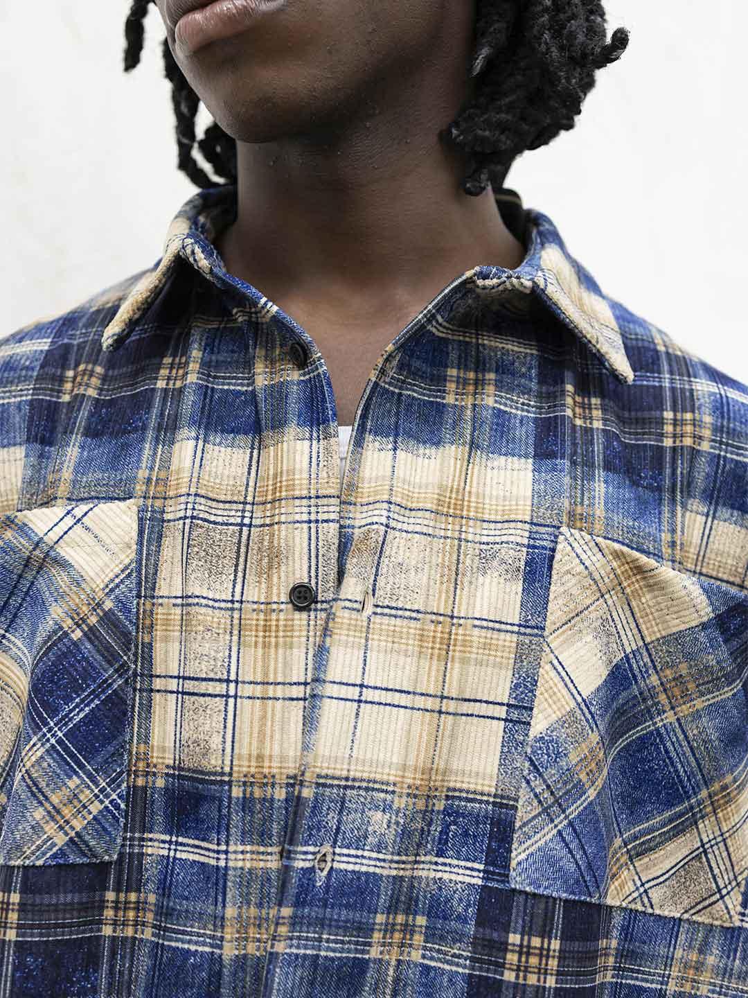Present Day camicia blu a righe PRS063 BLU PRESENT DAY