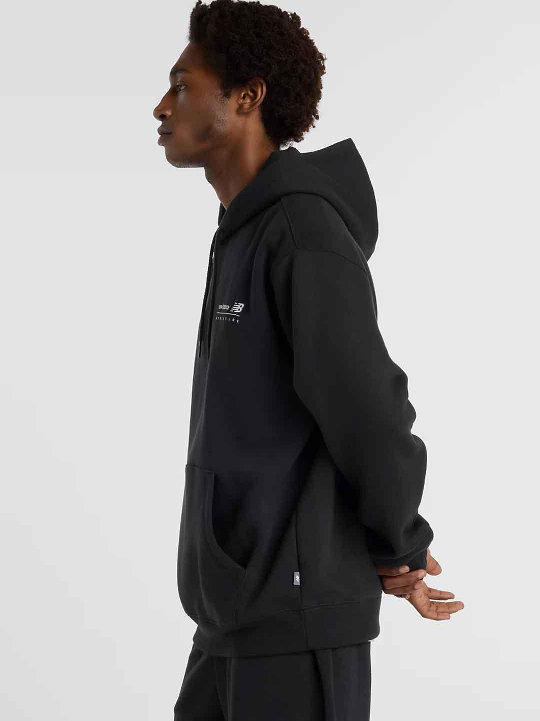 New balance felpa nero con cappuccio regolabile MT53528BK NERO NEW BALANCE