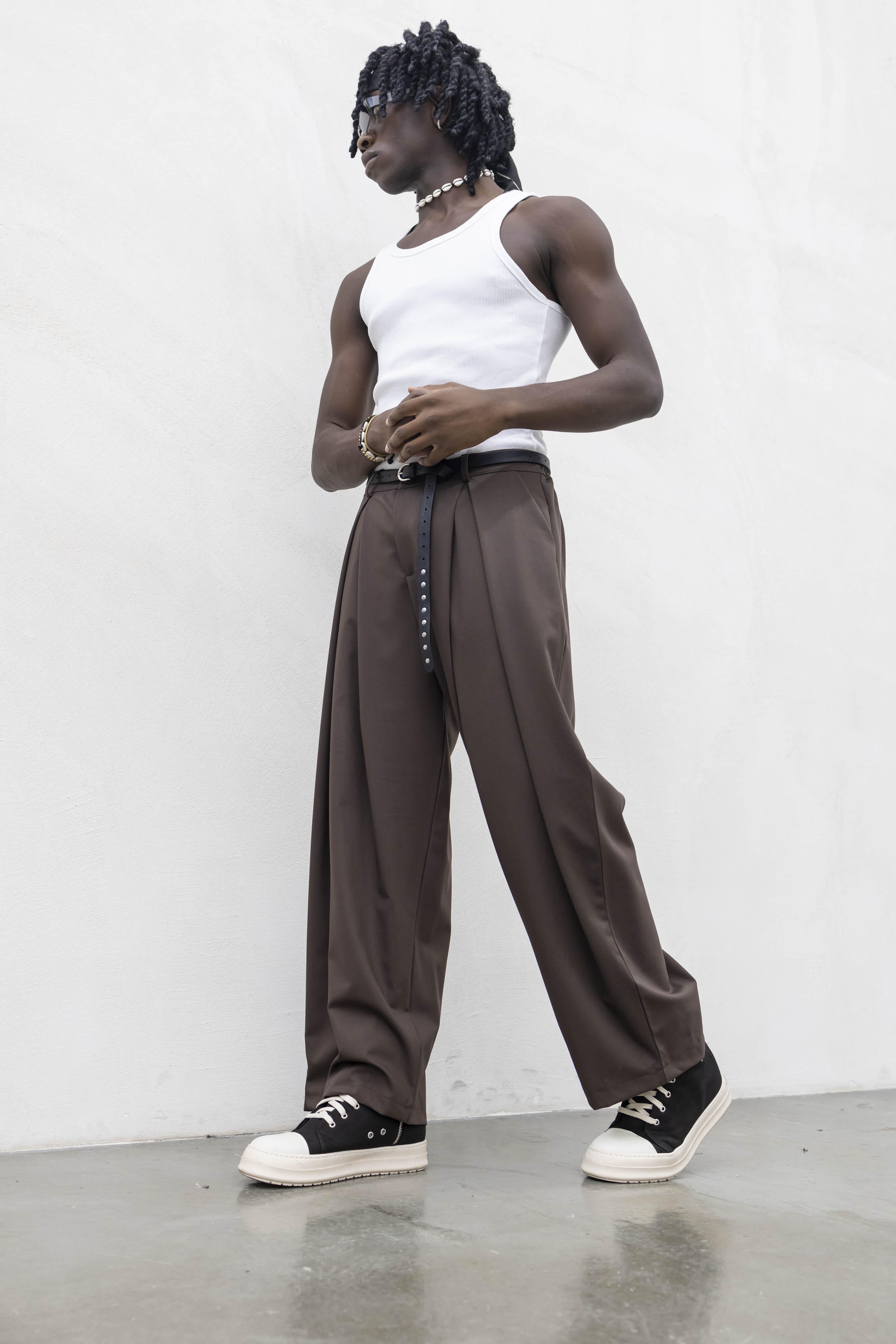 Tokyo pantaloni marrone con super pences TKO005 MARRONE TOKYO