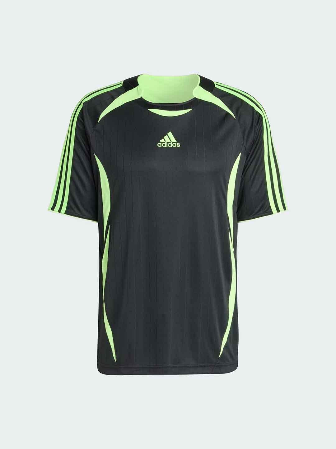 Adidas Teamgeist t-shirt nero e verde JW5872 NERO ADIDAS