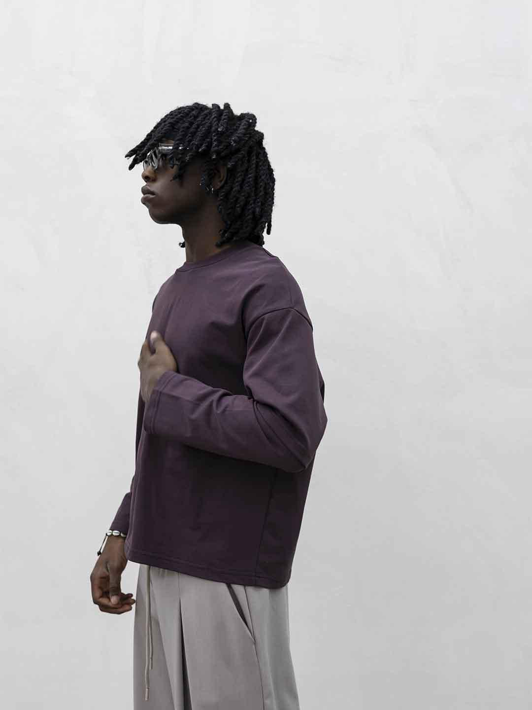 Present Day t-shirt bordeaux manica lunga PRS046 BORDEAUX PRESENT DAY
