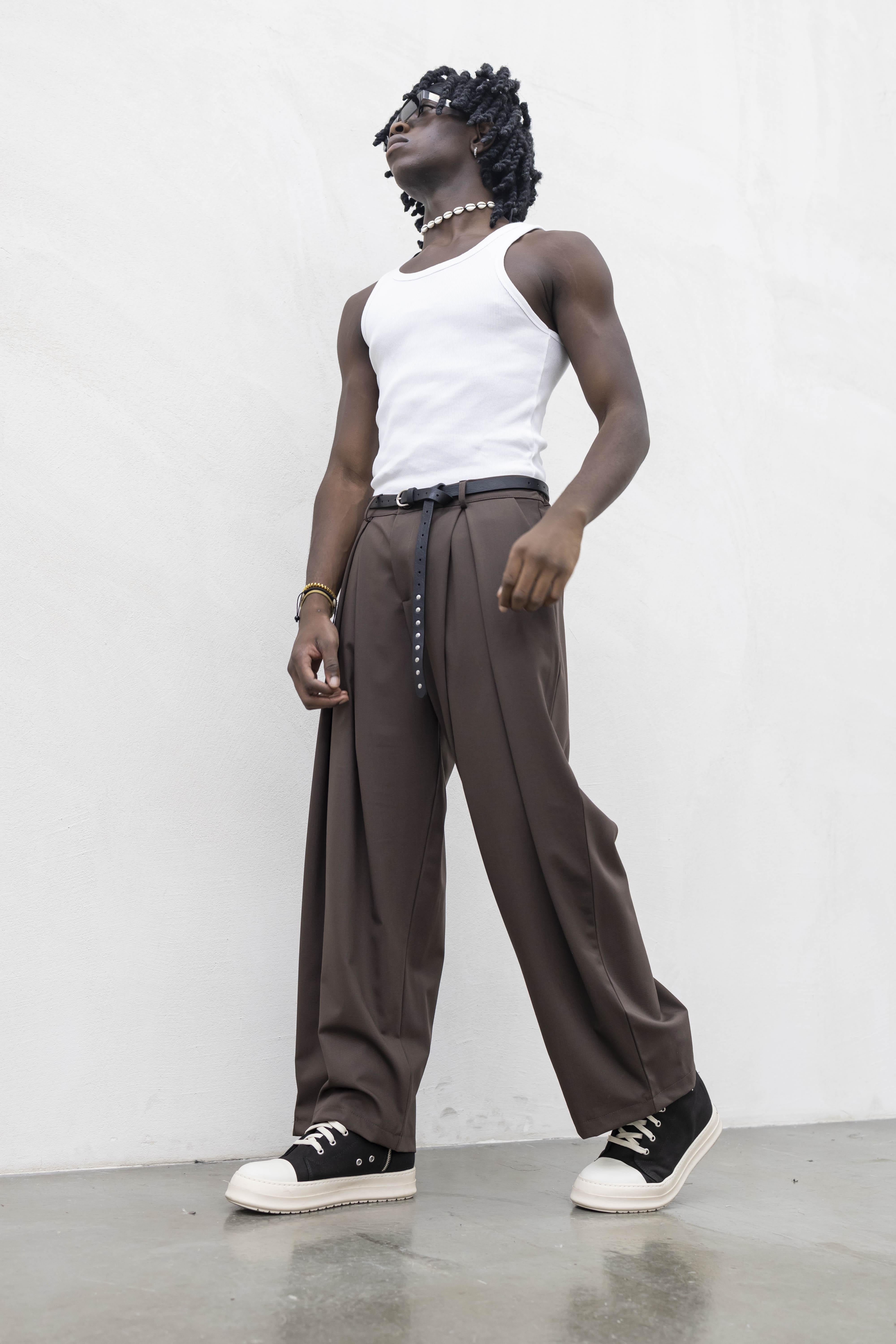 Tokyo pantaloni marrone con super pences TKO005 MARRONE TOKYO