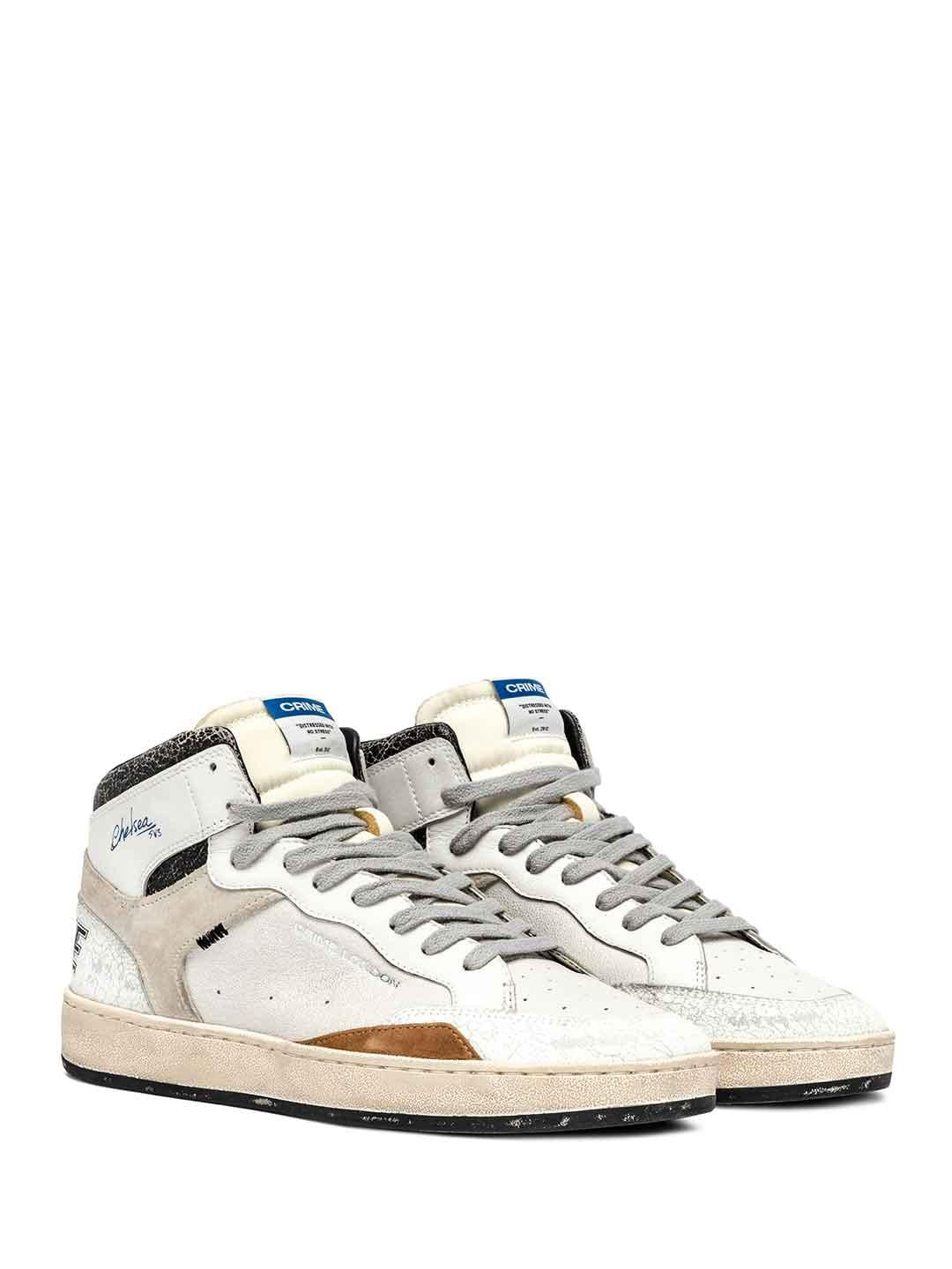 Crime Chelsea Mid sneakers bianco 11230 BIANCO CRIME