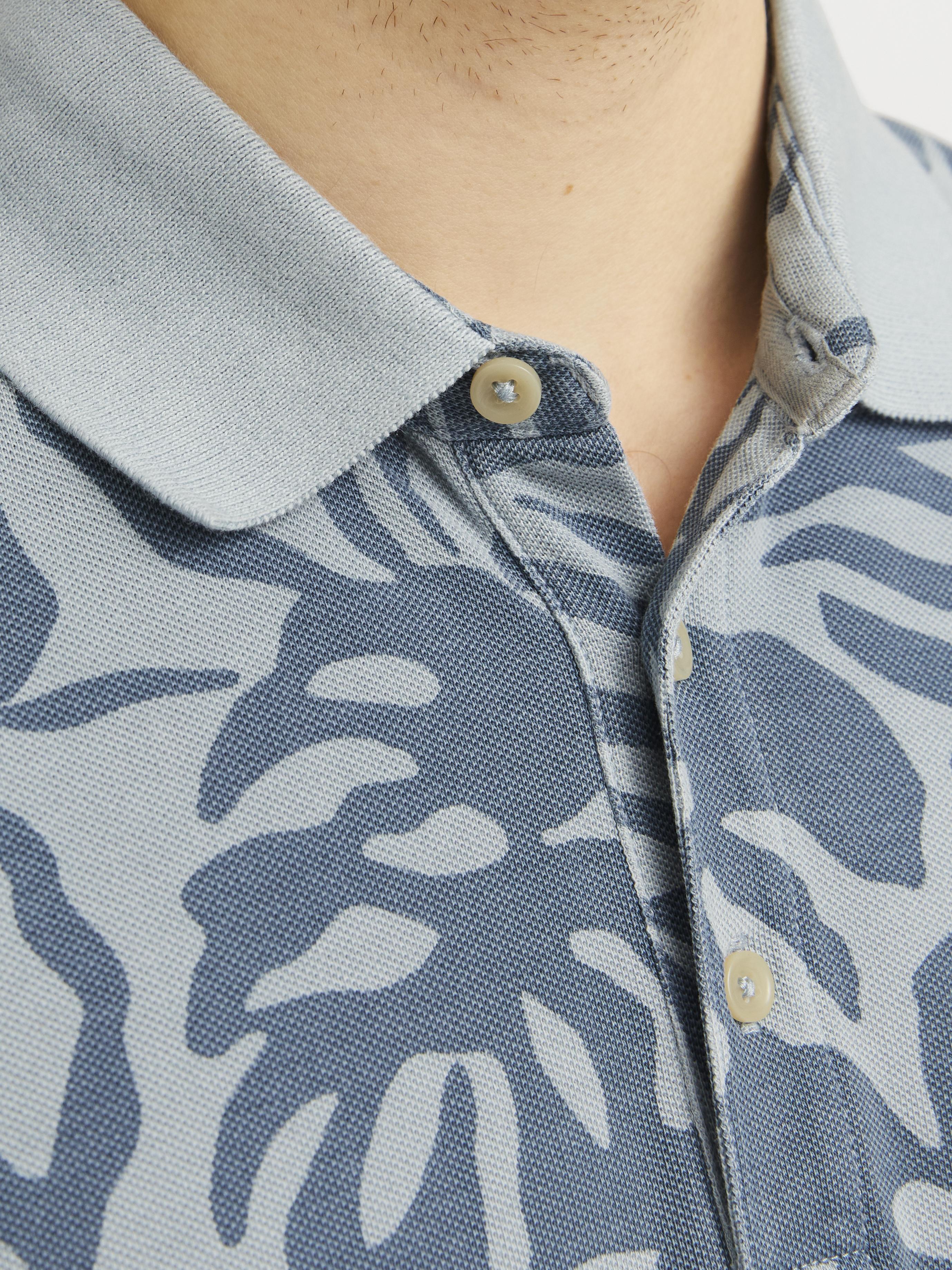 Jack & Jones polo azzurro a fantasia 12274187 AZZURRO JACK & JONES