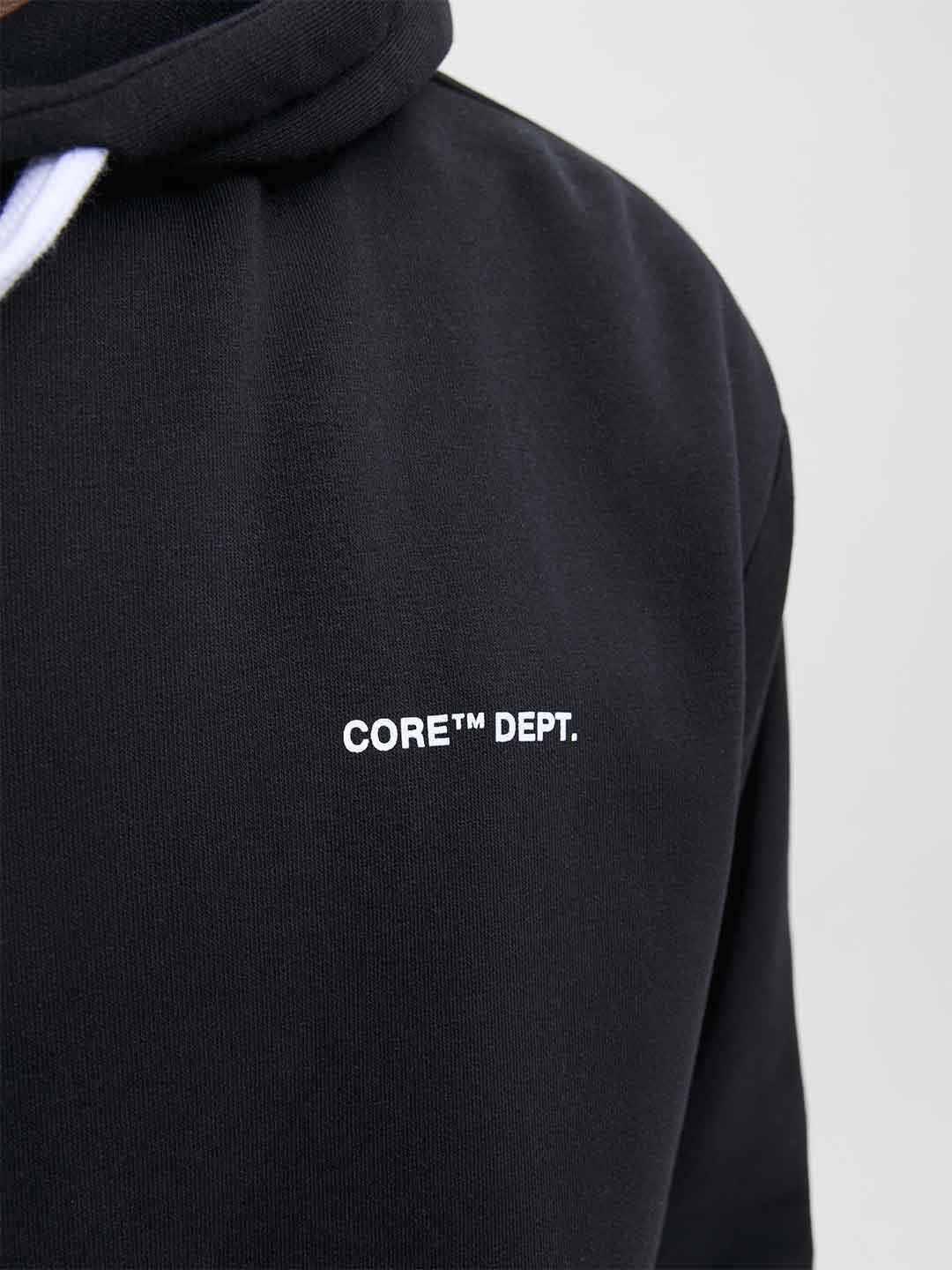 Jack & Jones felpe nero con cappuccio 12282973 NERO JACK & JONES