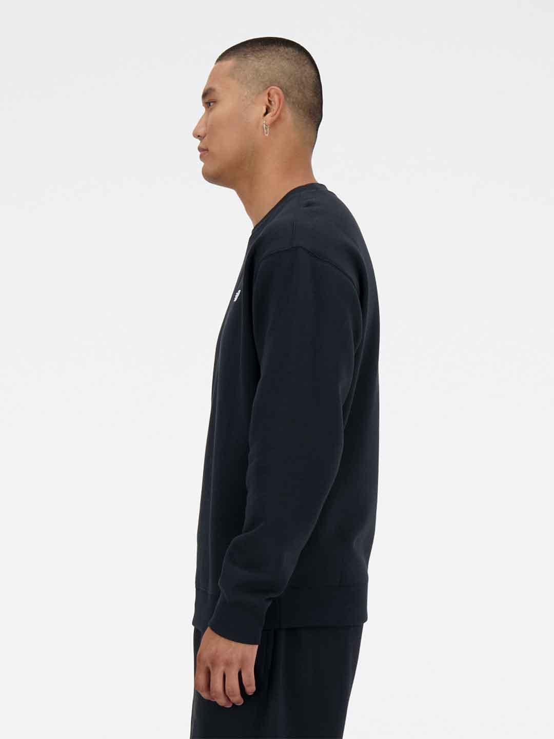 New Balance felpa nero girocollo MT41510BK NERO NEW BALANCE