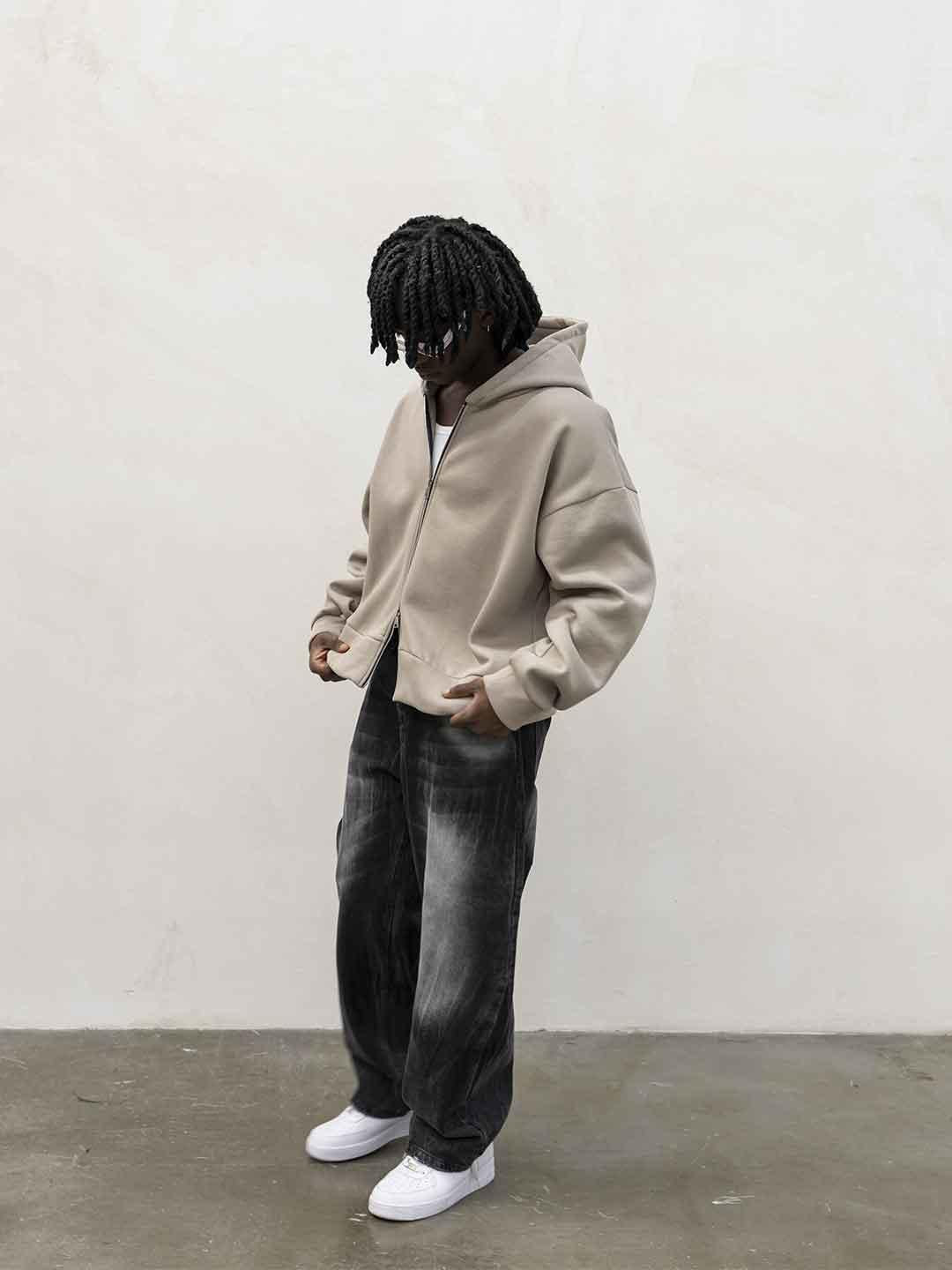 Tokyo felpa beige con doppio cursore TKO010 BEIGE TOKYO