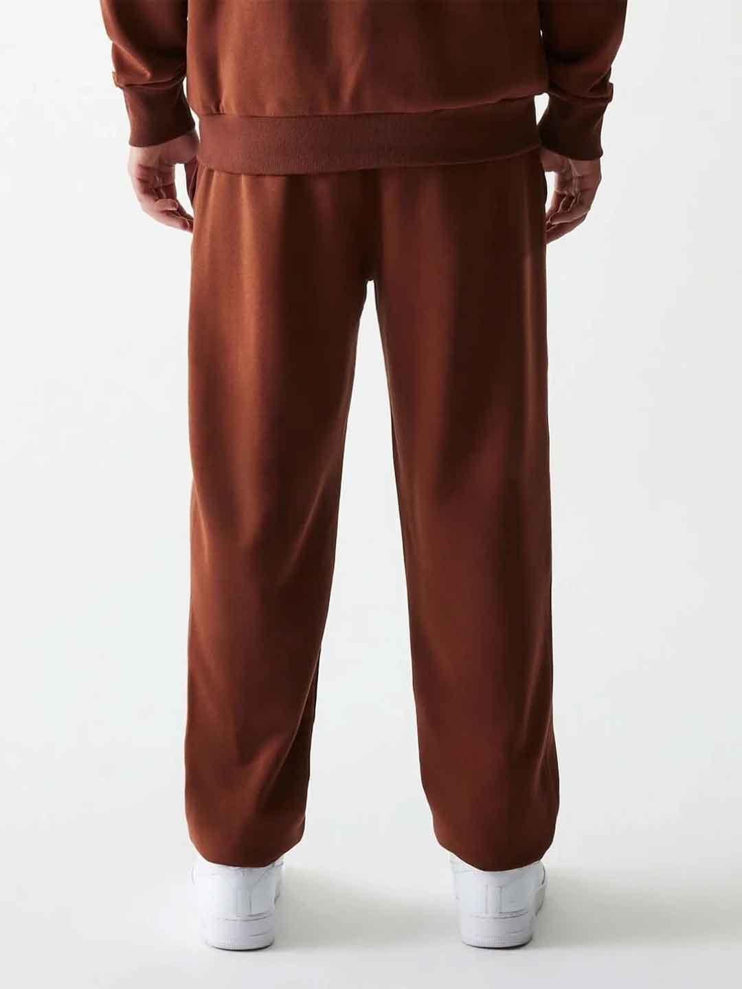 New Era pantalone marrone NY con logo bianco 60684472 MARRONE NEW ERA