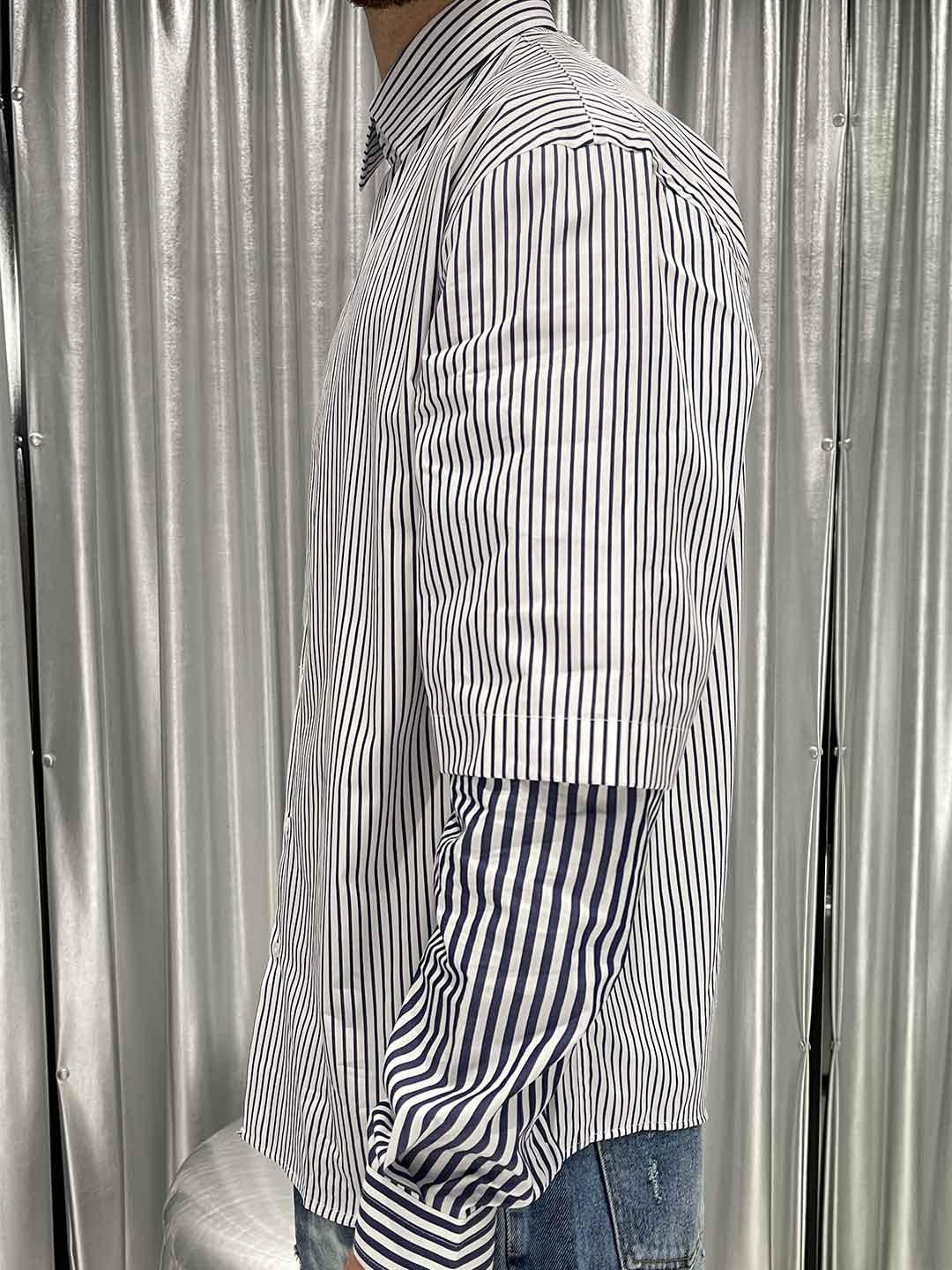 All Or Nothing camicia blu a righe CAMICIA BLU ALL OR NOTHING