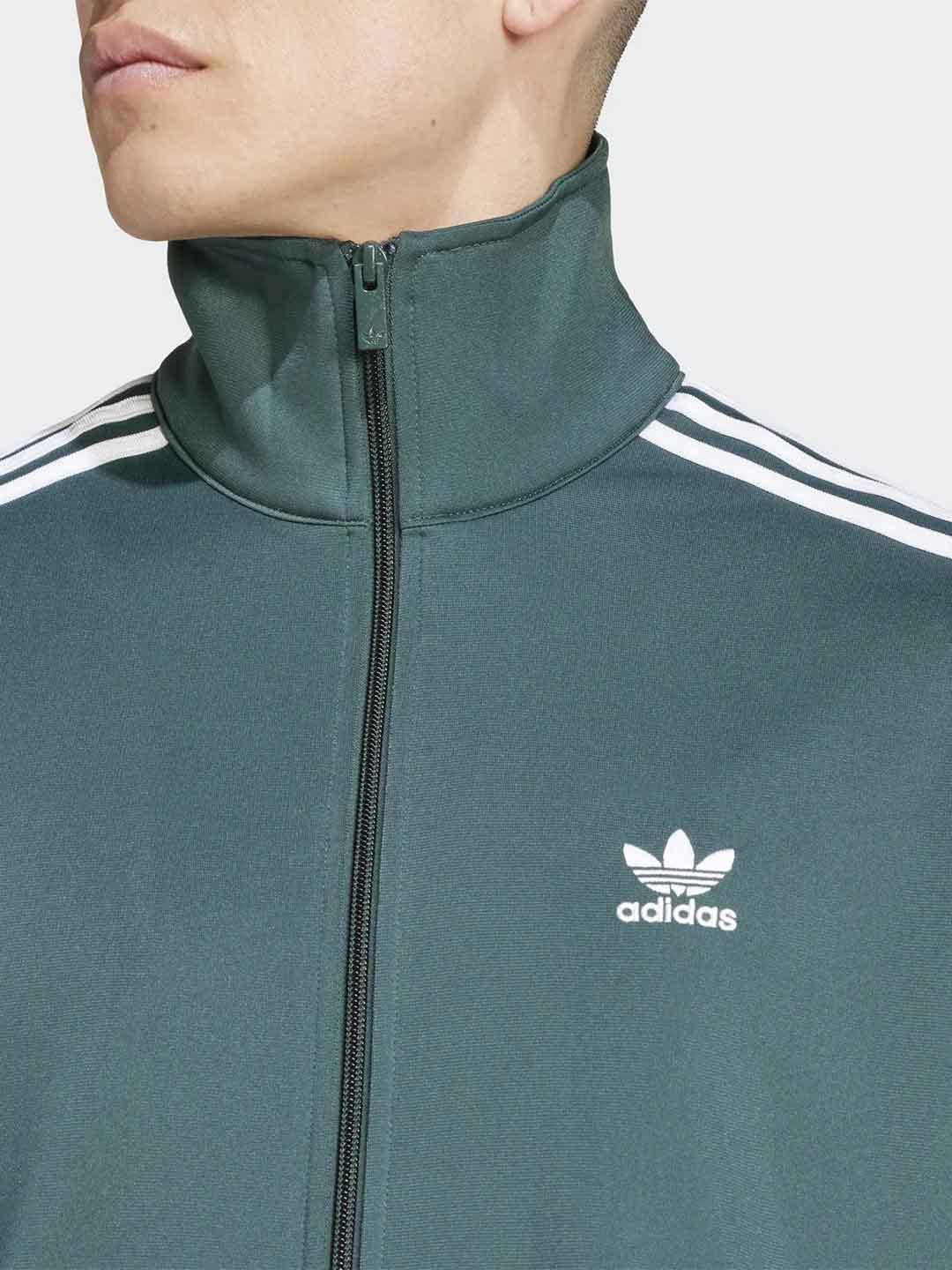 Adidas felpa verde con zip IY9892 VERDE ADIDAS