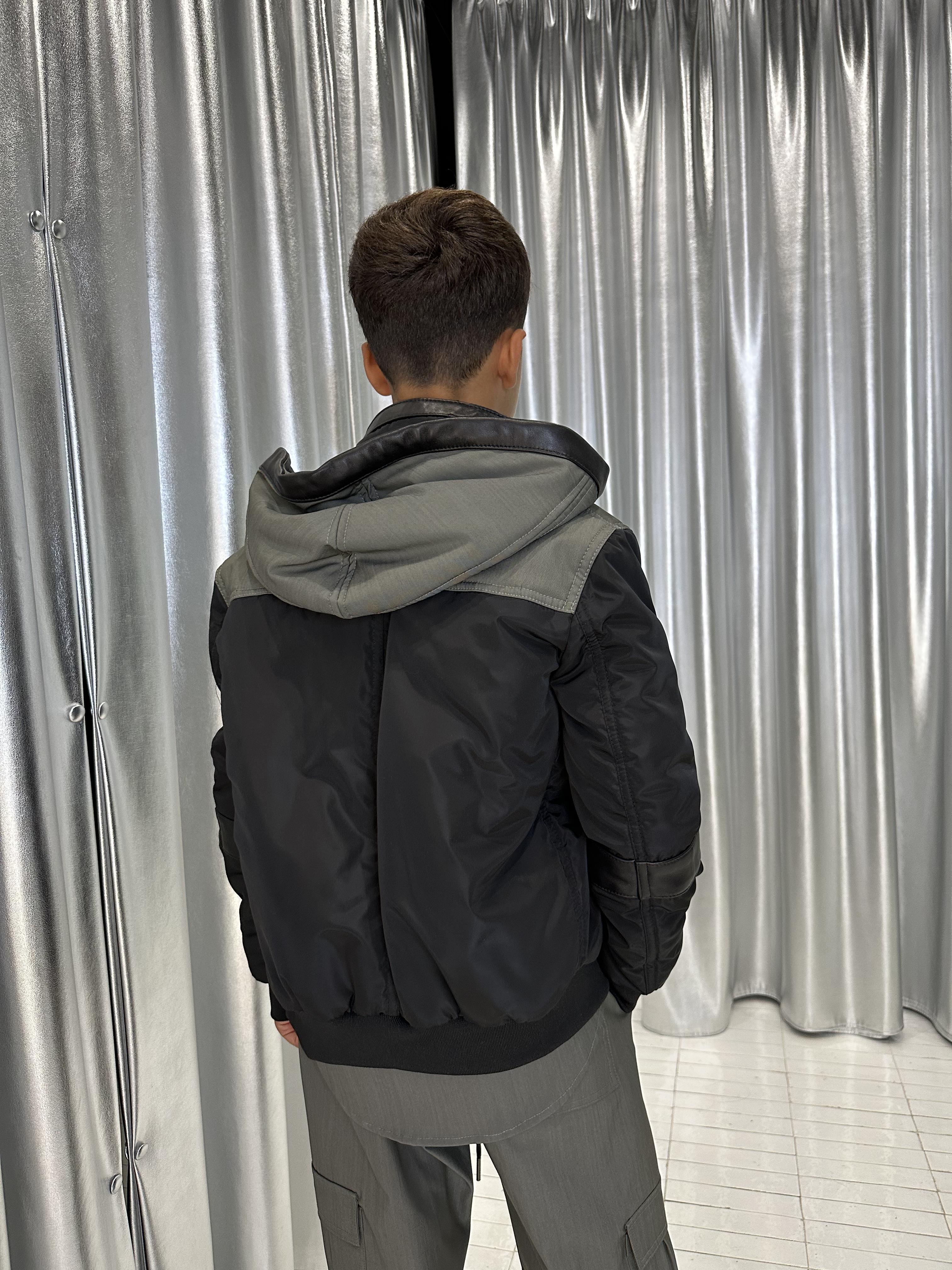 Yes London giubbino kids nero con cappuccio JR0039 NERO YES LONDON