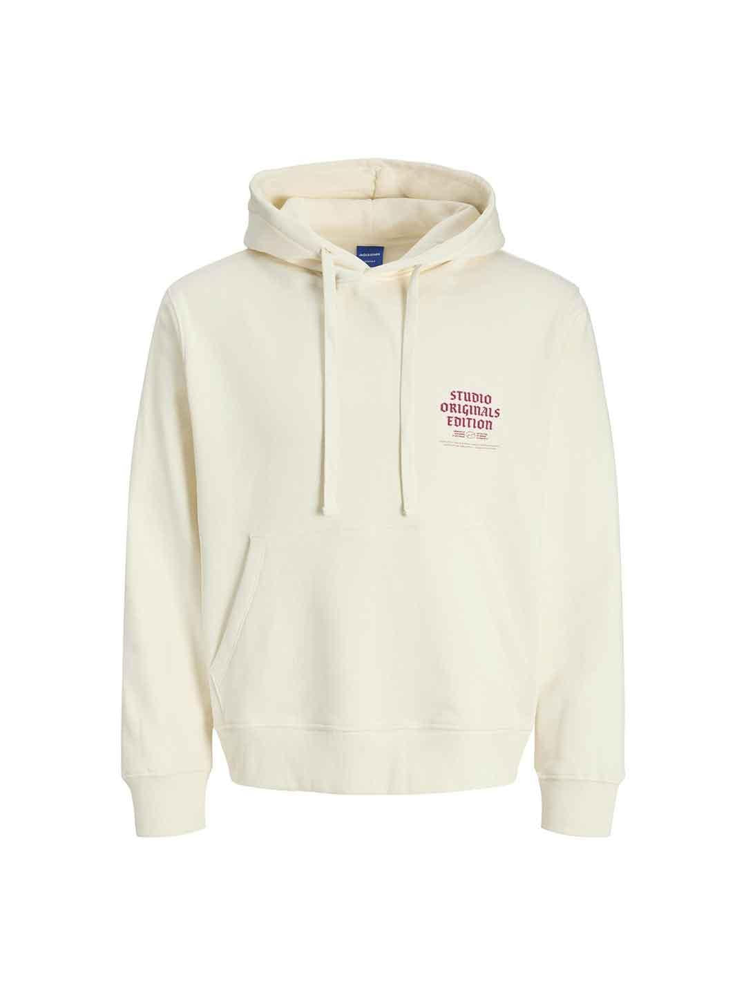 Jack & Jones felpa panna con cappuccio 12283868 PANNA JACK & JONES