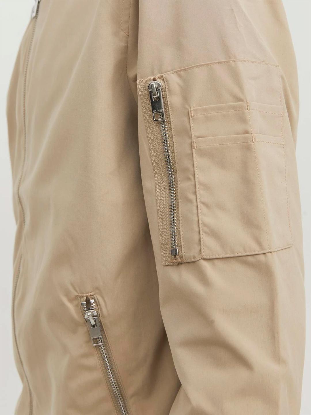Jack & Jones giubbino beige bomber con colletto baseball 12165203 BEIGE JACK & JONES