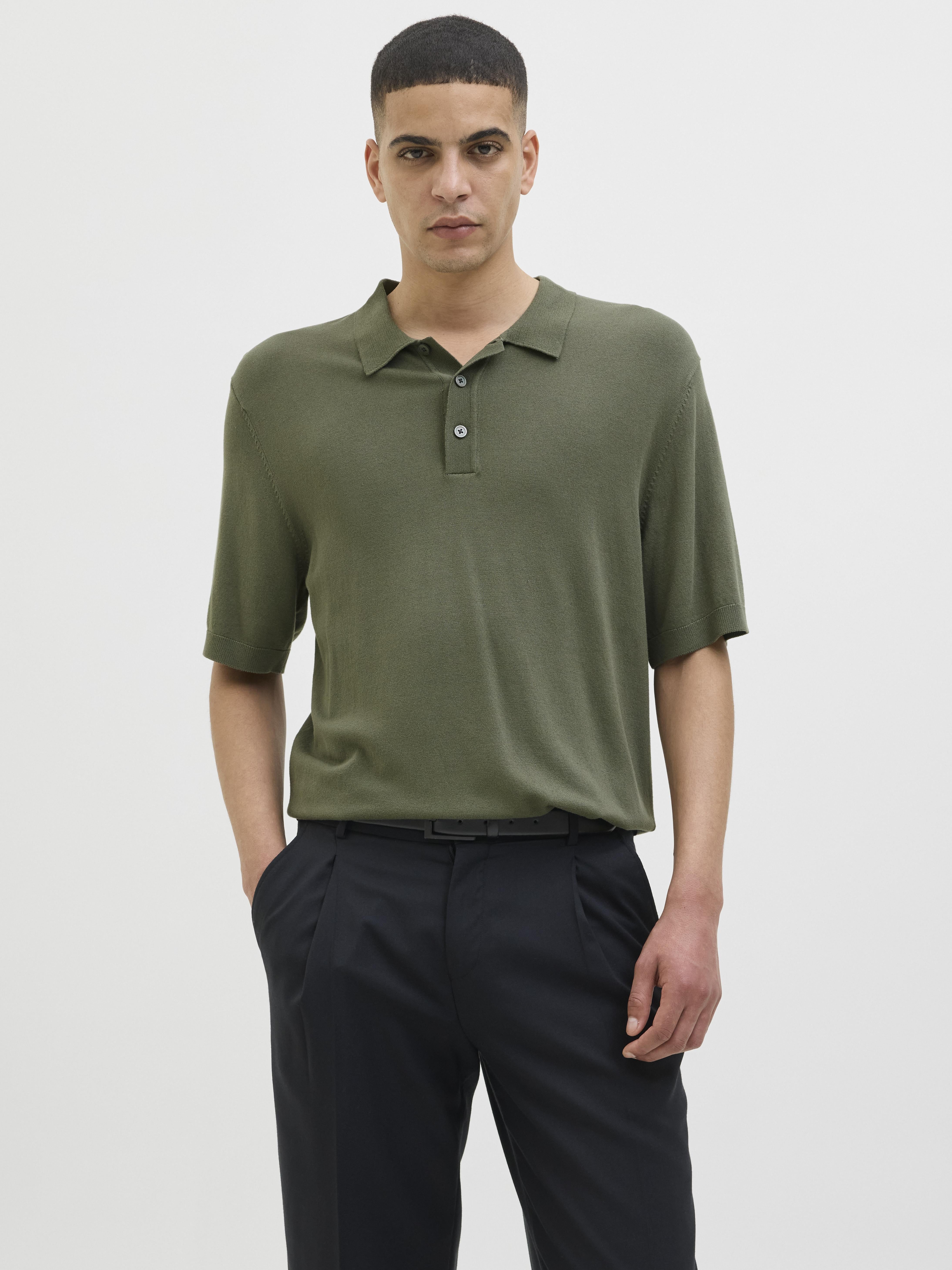 Jack & Jones polo verde 12275454 VERDE JACK & JONES