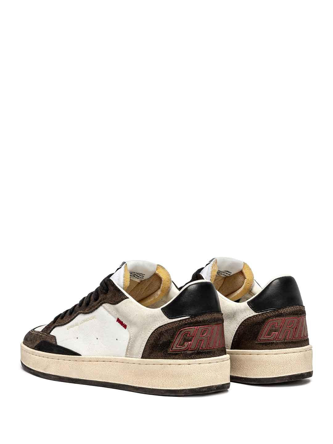 Crime Chelsea sneakers bianco con tab marrone 11200 BIANCO CRIME