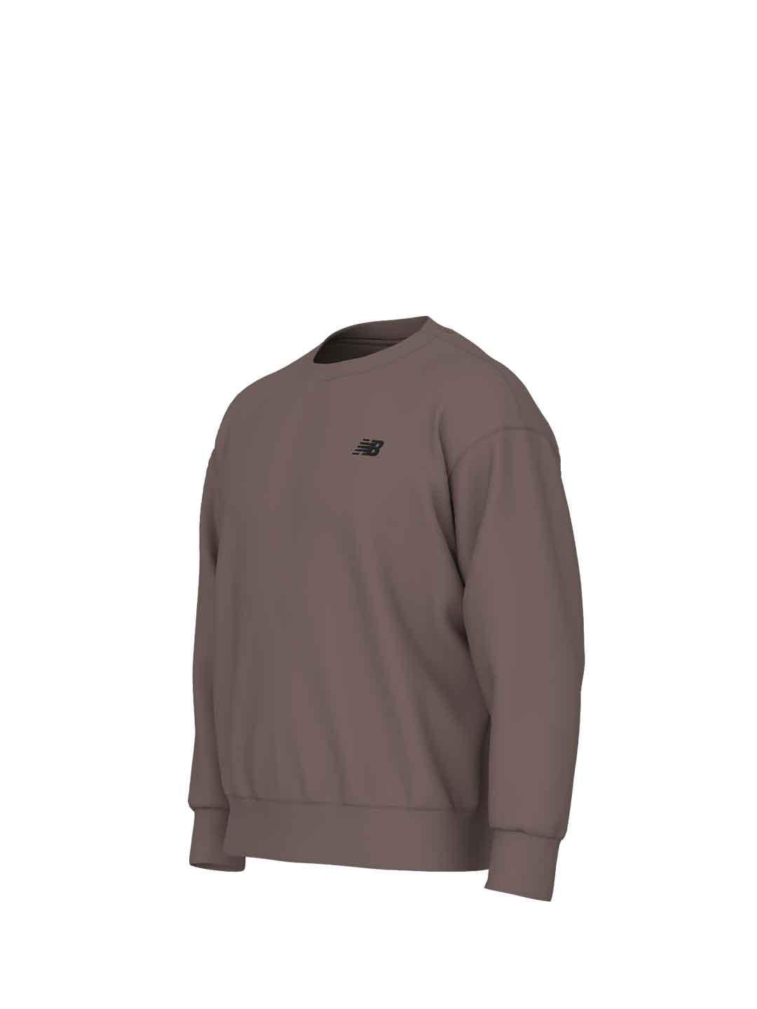 New Balance felpa marrone girocollo MT53529EAS MARRONE NEW BALANCE